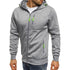 Cotton Mens Hoodies Zipper Sports Casual Wear Zipper 2019 Fashion Tide Jacquard Hoodies Fleece Jacket Fall Sweatshirts Coat - menochic